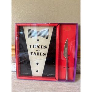 KATE SPADE Glass Cheese Board & Lenox Knife TUXES & TAILS "Putting on the Glitz